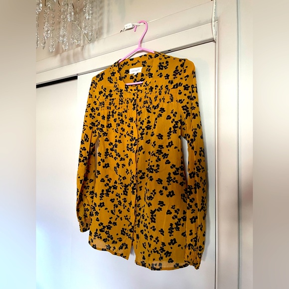 Goldenrod blouse - organic cotton by Thought brand, size small (US 4-6) - Picture 2 of 5